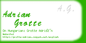 adrian grotte business card